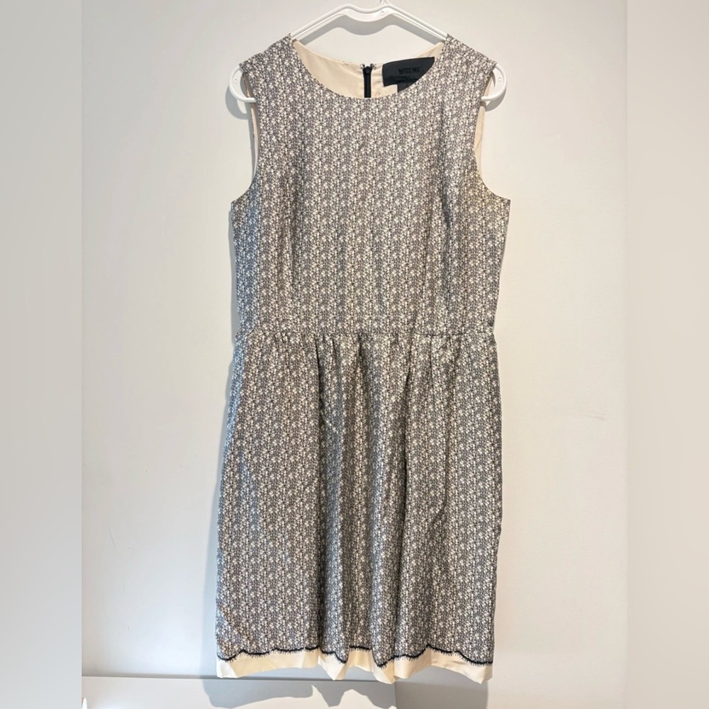 Jason Wu silk Black and Cream Scribble-Print Dress‎